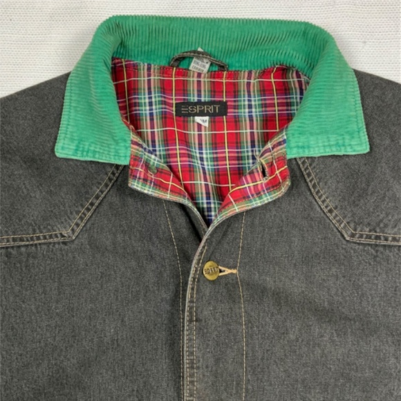 VINTAGE 80’S UNISEX ESPRIT OVERSIZED DEMIN JACKET SIZE MEDIUM - Picture 3 of 8